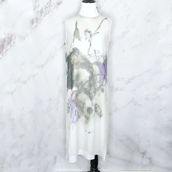Emma Cook Bird Sheer Overlay Shift Dress - Picture 1 of 4
